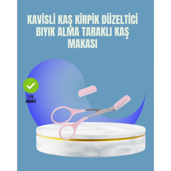 Tarak ve Fırça Başlıklı Kaş Şekillendirme Makası