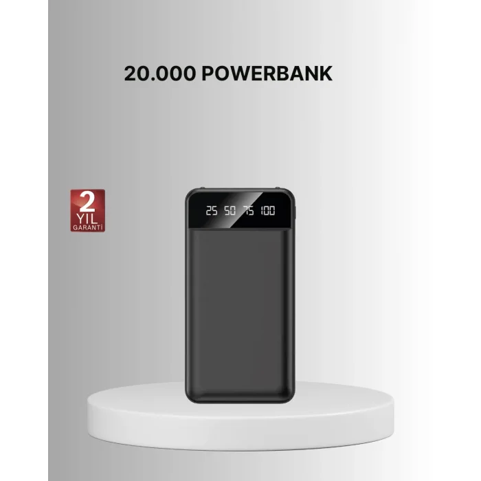 Taşınabilir 20.000 mAh Hızlı Şarj Powerbank 4 Çıkışlı