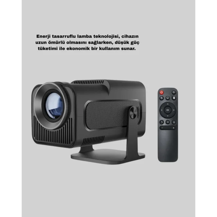 Taşınabilir Akıllı Projeksiyon HDMI USB Uyumlu Oyun Destekli Kompakt