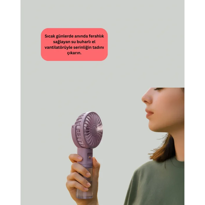 Taşınabilir Şarjlı Su Buharlı Mini Klima Fan