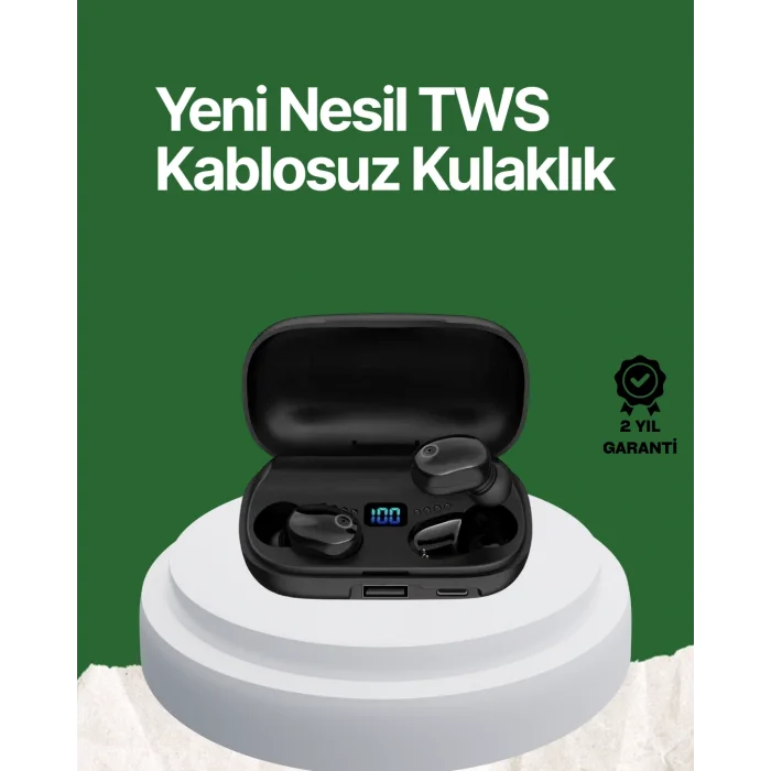 Telefon Şarj Destekli 1800 mAh A10s TWS Kablosuz Kulak İçi Kulaklık