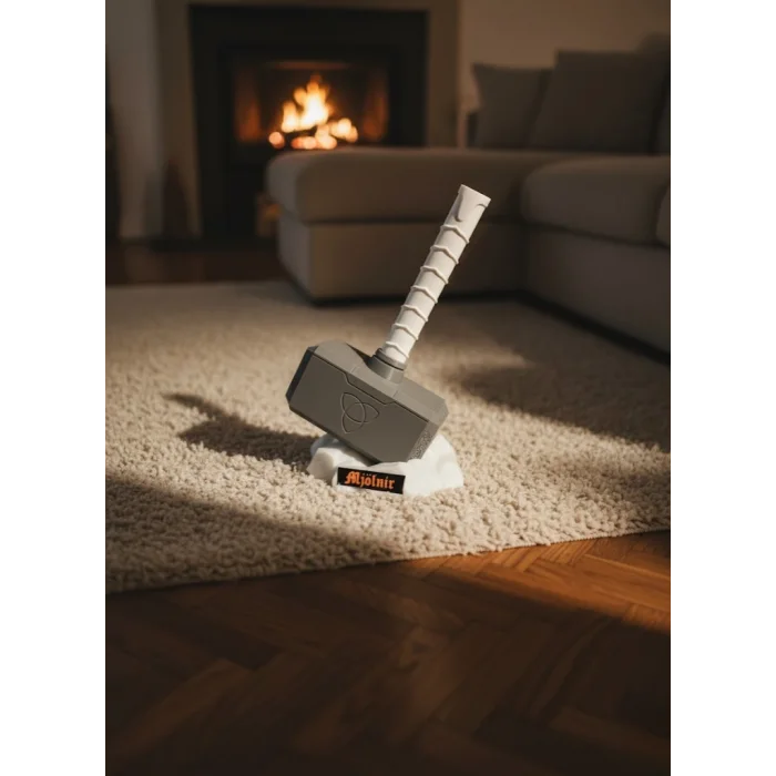 Thor Çekici Dekoratif Figür Mitolojik ve Fantastik Ev Aksesuarı 20x34 cm