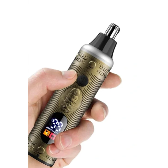 Tıraş Makinesi Pro 3 Başlıklı Dijital Göstergeli Saç Sakal Kulak ve Burun