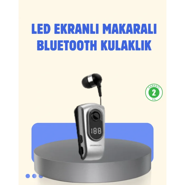 Titreşimli Bluetooth Kulaklık – Uzun Pil Ömrü, Dijital Ekranlı Kablosuz Tasarım