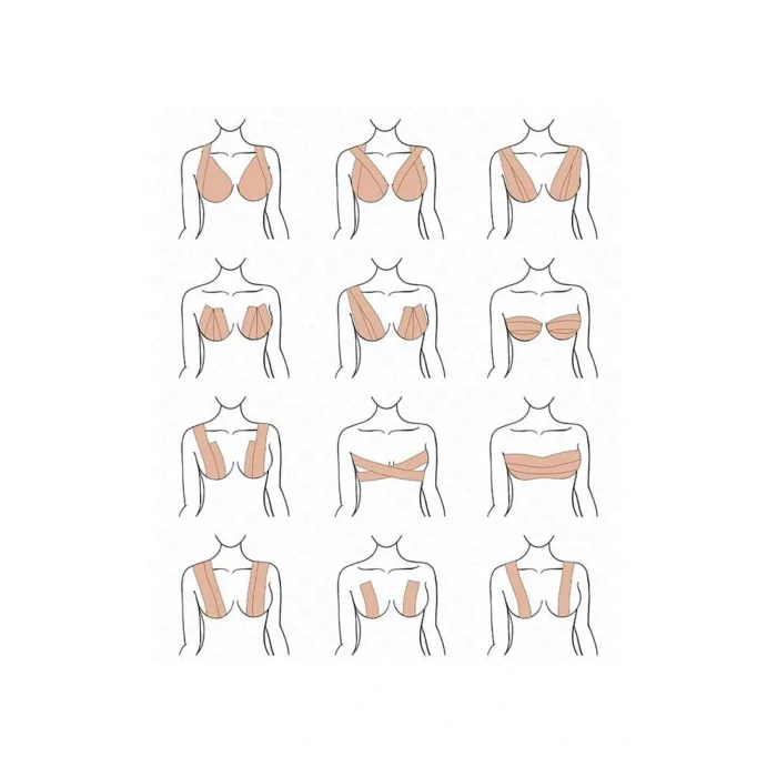 Toparlayıcı ve Şekillendirici Göğüs Bandı Tere ve Suya Dayanıklı Hassas Ciltlere Uygun