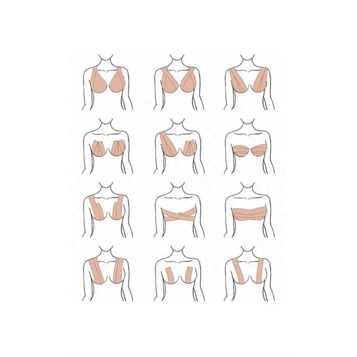 Toparlayıcı ve Şekillendirici Göğüs Bandı Tere ve Suya Dayanıklı Hassas Ciltlere Uygun
