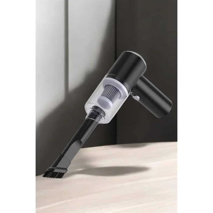 Üflemeli Güçlü Vakumlu Ev Ofis Araç Süpürgesi El Süpürgesi Şarjlı