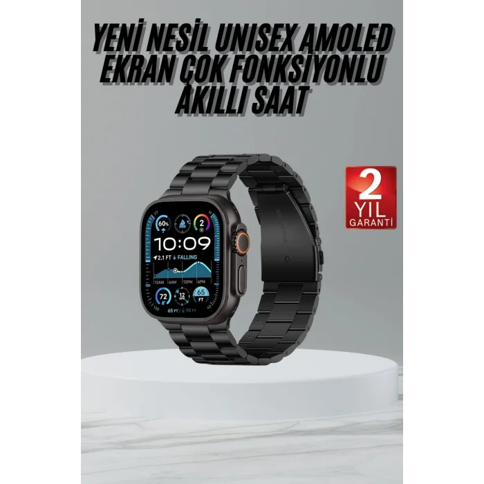 Ultra 3 Kordonlu Amoled Ekran Akıllı Saat Çok Fonksiyonlu Uyku ve Sağlık Takibi