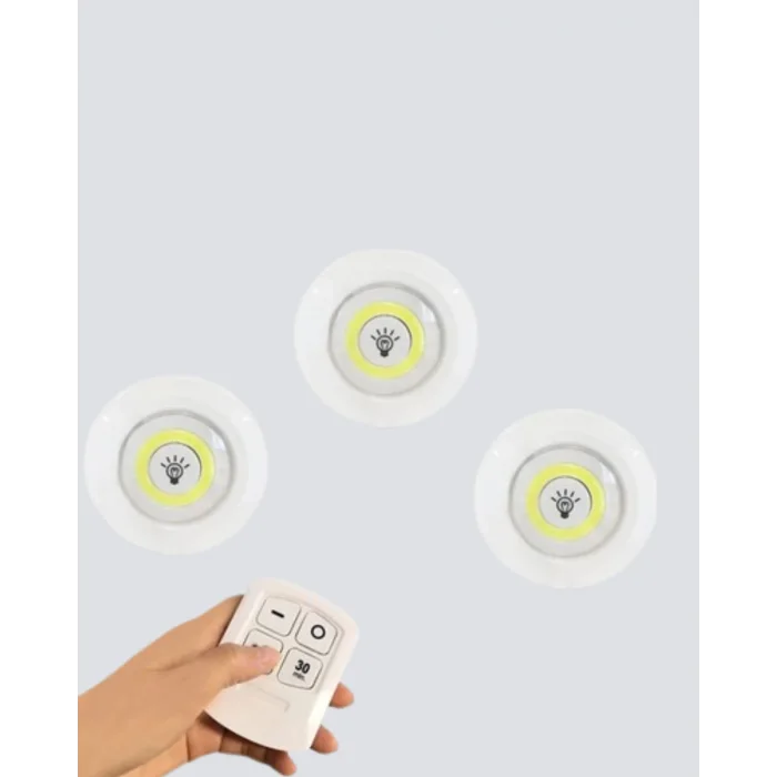 Uzaktan Kumandalı 3’lü Ayarlanabilir Spot LED Işık Seti