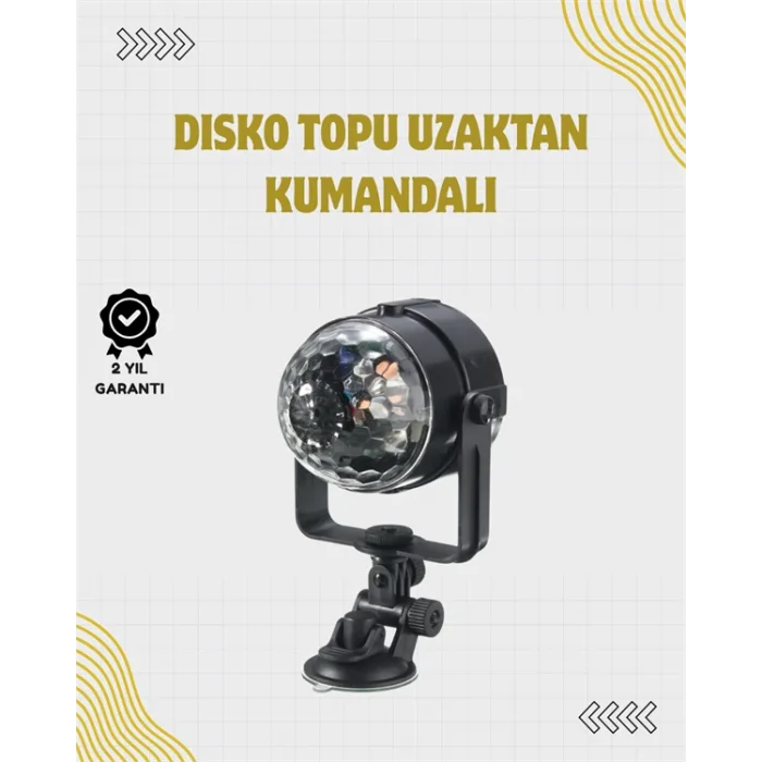 Uzaktan Kumandalı, Ses Kontrollü LED Disko Işığı - Parti ve Kulüpler İçin