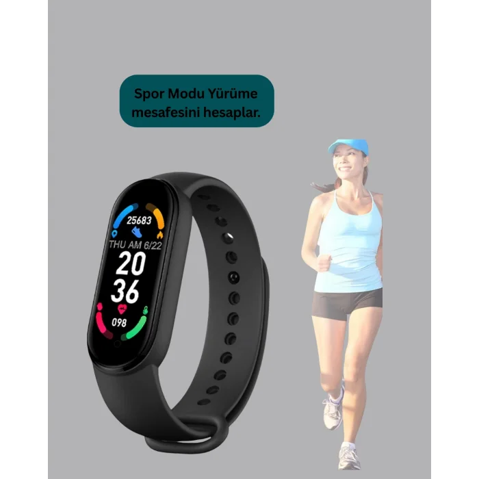 uzun şarjlı Spor Akıllı Saat – Adımsayar ve Nabız Ölçer Özellikli