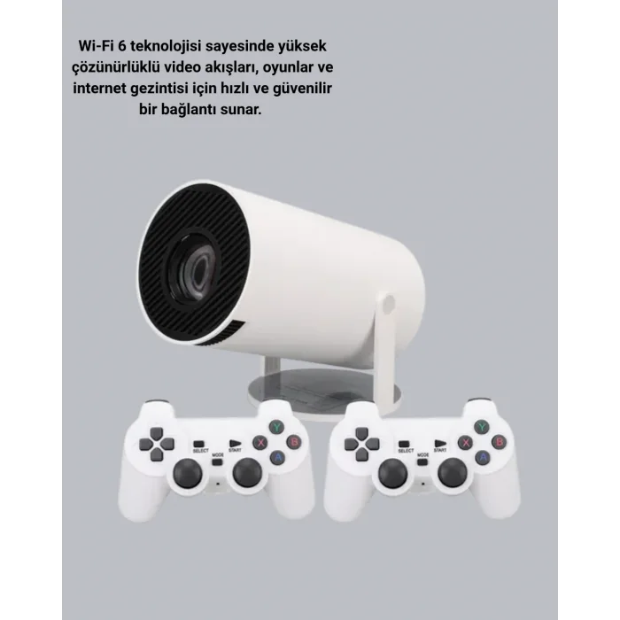 Wi-Fi 6 ve Bluetooth 5.0 Destekli 4K Akıllı Projeksiyon Cihazı