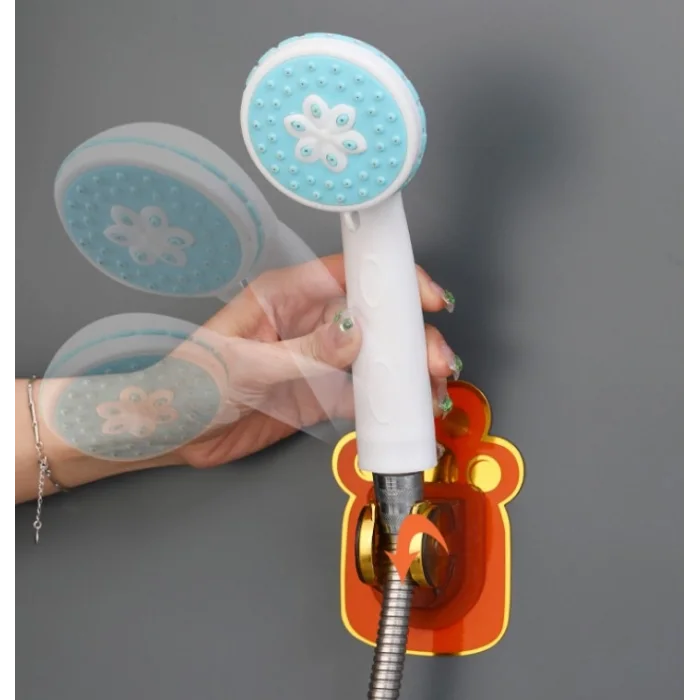 Yapışkanlı Hayvan Figürlü Hareketli Duş Başlığı Tutucu
