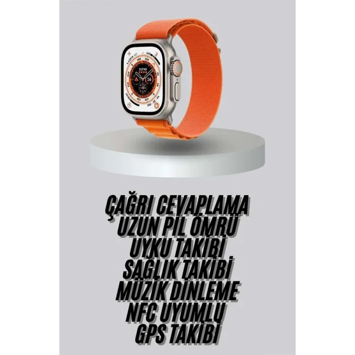 Yeni Nesil Akıllı Saat Uyku ve Sağlık Takibi Titeşimli Sesli Arama Mesaj ve Bildirim Görme