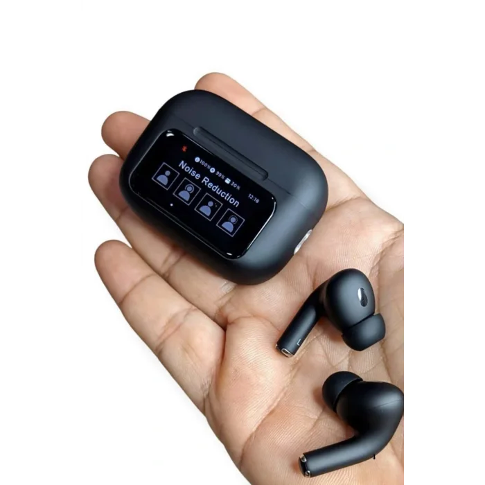 Yeni Nesil ANC Özellikli Çağrı Cevaplayan Dokunmatik Ekranlı Bluetooth Kulaklık Siyah