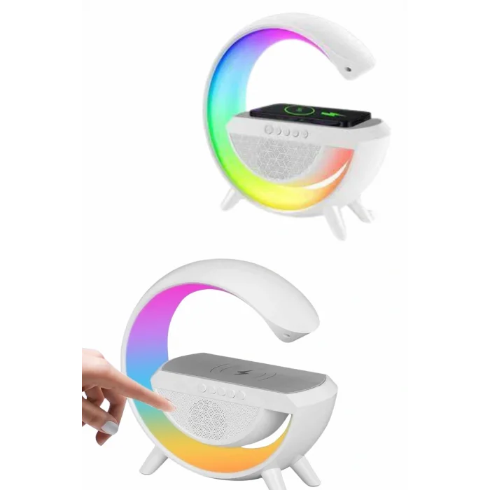 Yeni Nesil Bluetooth Hoparlör Speaker 5.0 Taşınabilir G Şeklinde Powerbankli