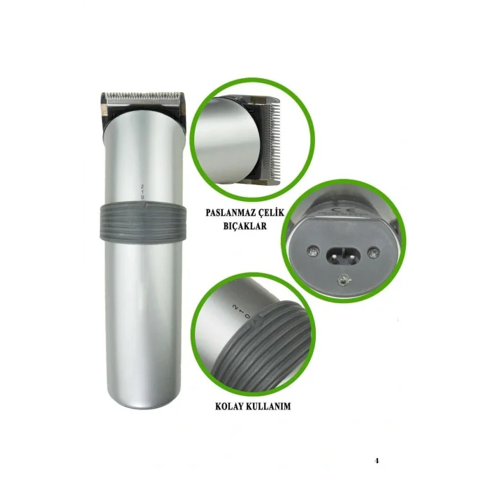 Yeni Nesil Profesyonel Şarjlı Saç Sakal Tıraş Makinesi Ayarlanabilir 4 Taraklı