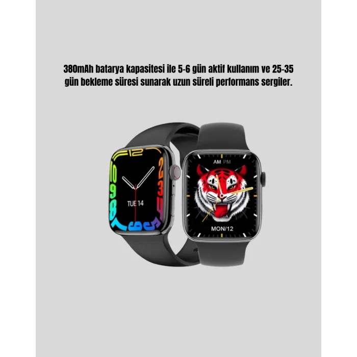 Yüksek Çözünürlüklü 1.9 Akıllı Saat – 5-6 Gün Aktif Kullanım, Şık ve Modern Tasarım