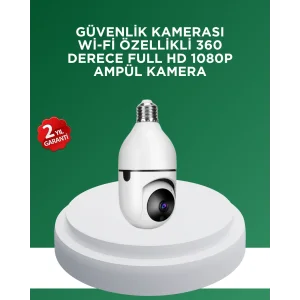 1080P Gece Görüşlü Ampul Güvenlik Kamerası – Kablolu ve Kablosuz Seçenekli
