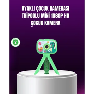 1080P HD Çocuk Vlog Kamerası – Tripod ve Eğitici Oyunlarl