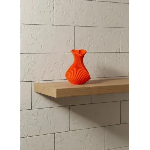 11 cm Turuncu Kalp Formlu Mini Vazo Estetik Dekoratif Obje