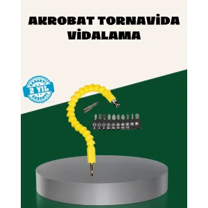 12 Parça Akrobat Bits Seti Çok Amaçlı Vidalama Dayanıklı Çelik