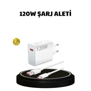 120W Ultra Hızlı Şarj Adaptörü USB-C Destekli Güçlü Şarj Teknolojisi