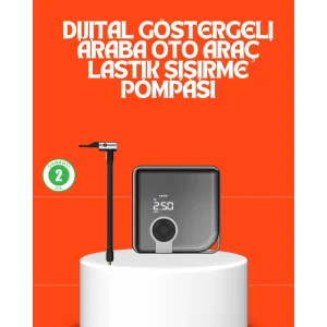 150 PSI Yüksek Basınç Kapasiteli Kablosuz Lastik Pompası