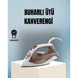2200 Watt Buharlı Ütü Kahverengi Seramik Taban Şok Buharlı