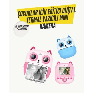 2.4” Ekranlı Mini Kamera – 1080p Kayıt + Mürekkepsiz Yazdırma