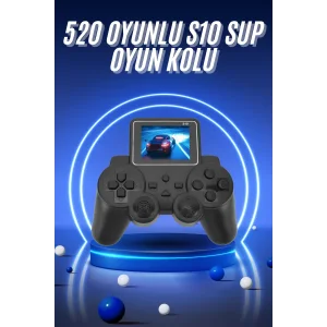 2.4 İnç Ekran 520 Oyunlu Retro Temalı Kablosuz Oyun Kolu El Atarisi