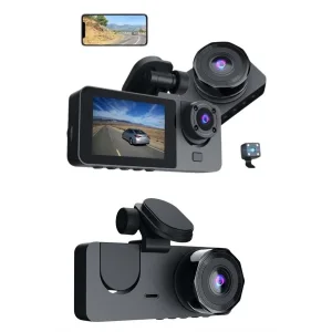 3 Kameralı 2 İnç 1080P Araç İçi Kamera Sürüş Kamerası CarPlay