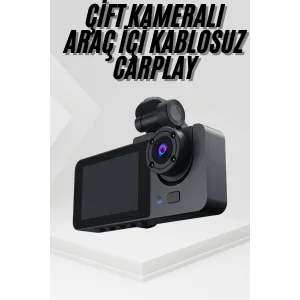 3 Kameralı 2 İnç 1080P Araç İçi Kamera Sürüş Kamerası CarPlay