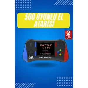 3.5 İnç 500 Klasik Retro Oyun Yüklü Kollu Oyun Konsolu