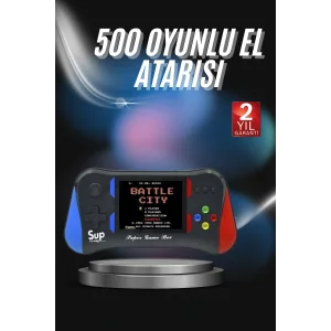 3.5 İnç 500ü 1 Arada Klasik Oyun Konsolu Nostalji Oyunlu Atari