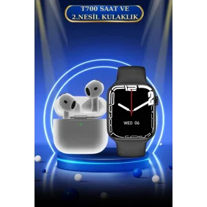 3.Nesil TWS Bluetooth Kulaklık ve Dokunmatik Ekran Akıllı Saat Sesli Görüşme