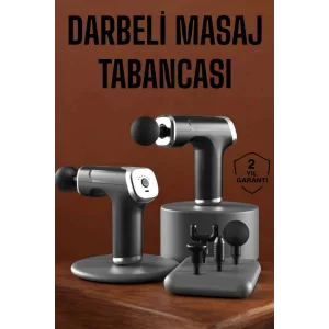 4 Başlıklı Darbeli Şarjlı Masaj Aleti Tabancası Kablosuz