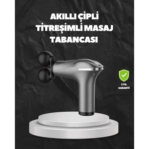 4 Başlıklı Şarjlı Masaj Tabancası Bel Sırt Boyun Bacak Kas Rahatlatıcı
