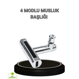 4 Fonksiyonlu Musluk Başlığı 360 Derece Dönebilen ve Su Tasarruflu