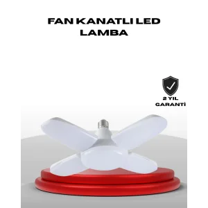 4 Kollu Katlanır Pervane LED Ampül 60 Watt Yüksek Aydınlatma ve Enerji Tasarrufu