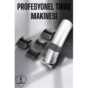 4 Taraklı Taşınabilir Profesyonel Saç ve Sakal Kesme Tıraş Makinesi
