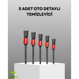 5 Parça Detay Temizlik Fırçası Seti Jant Motor Havalandırma İç Dış Temizlik