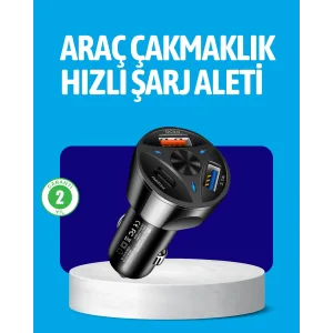 55W Güçlü Araç Şarj Cihazı Power Delivery Destekli