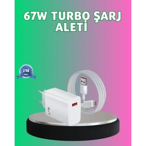 67 Watt Güçlü Turbo Şarj Aleti Samsung Note 10 Note 20 Uyumlu