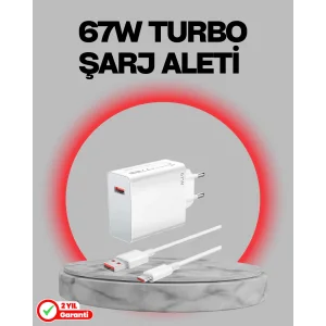 67 Watt Turbo Destekli Şarj Cihazı Honor 50 70 90 Uyumlu