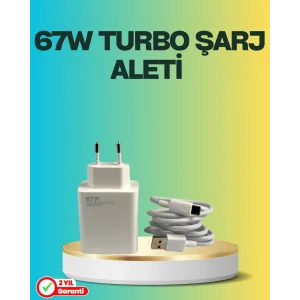 67 Watt Type C Turbo Şarj Seti TCL 20 30 50 Uyumlu