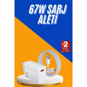 67W Hızlı Şarj Yüksek Voltaj Korumalı Type C Şarj Adaptörü