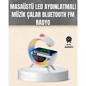 7 Ses Efektli RGB Işıklı FM Destekli Kablosuz Şarjlı Bluetooth Hoparlör