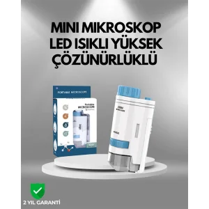 ABS Gövdeli Öğrenci ve Hobi Mikroskobu – Mavi Renk