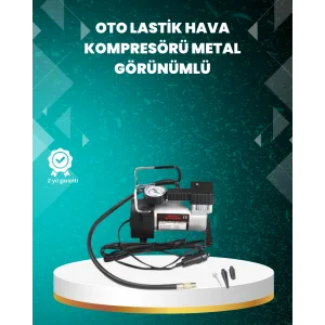 Ağır Hizmet Tipi Oto Kompresör 140 PSI Manometreli